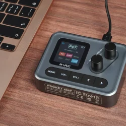 M-vave Pocket Amp Guitar Multieffekt &amp; Forst�rker m/80 hukommelsespladser &amp; indbygget batteri 