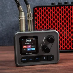 M-vave Pocket Amp Guitar Multieffekt &amp; Forst�rker m/80 hukommelsespladser &amp; indbygget batteri 