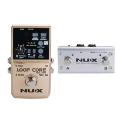 Nux Loop Core Deluxe Bundle Looper Guitar Effekt Pedal m/tilh�rende kontrolpedal