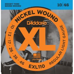 D'Addario Fretted EXL110 XL Nickel Wound Regular Light 10-46 Elektrisk Guitar Strengest