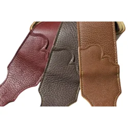 Franklin Strap FS-CH-G Original Natural Glove Leather 2.5" Naturligt L�der m/kontrasts�m Guitarrem