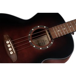 Ortega D7E-BFT-4 4-str. Akustisk bas med mik, Non cutaway, Bourbon