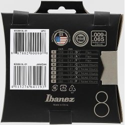 Ibanez IEGS8 Nickel Wound 8-strenget Super Light 9-65 Elektrisk Guitar Strenges�t