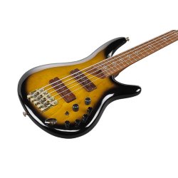 Ibanez SR4505-DST SR Prestige Serien 5-strenget Elektrisk Bas inkl. kuffert (Desert Sunset Burst) 