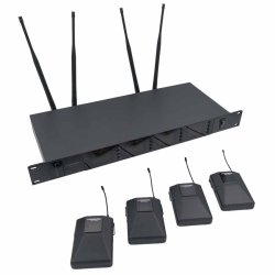 Pasgao WDC-3400+PBT-3400 (612-697 MHz) tr�dl�st s�t med fire lommesendere