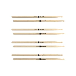 Promark PW5BW-4P Classic Attack 5B Lacquered Shira Kashi Oak Oval Wood Tip Trommestikker 4-pak