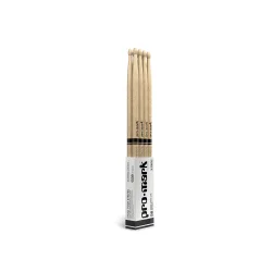 Promark PW5BW-4P Classic Attack 5B Lacquered Shira Kashi Oak Oval Wood Tip Trommestikker 4-pak