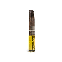 Promark R5BFG-4P Rebound FireGrain 5B Lacquered FireGrain Hickory Acorn Wood Tip Trommestikker 4-pak