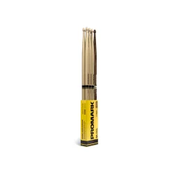 Promark RBH565AW-4PFG Rebound 5A Lacquered Hickory Acorn Wood Tip Trommestikker 4-pak (3 stk Rebound 5A+1 stk Rebound 5A Firegrain)