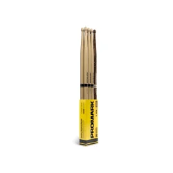 Promark RBH595AW-4PFG Rebound 5B Lacquered Hickory Acorn Wood Tip Trommestikker 4-pak (3 stk Rebound 5B+1 stk Rebound 5B Firegrain)