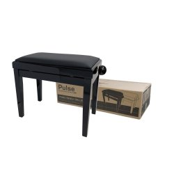 Pulse Piano stol DELUXE sort poleret