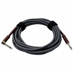 Shelter JC-6 Guitar Kabel m/lige jack &amp; vinkel jack (6 meter)