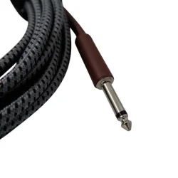 Shelter JC-6 Guitar Kabel m/lige jack &amp; vinkel jack (6 meter)