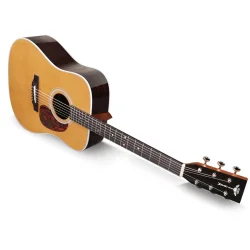 Tyma TD-28E Western Guitar inkl. kraftig transportkuffert, capo, plektre &amp; rem