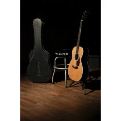 Tyma TF-28E Western Guitar inkl. kraftig transportkuffert, capo, plektre &amp; rem