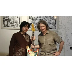 Vintage V6MRHDX Thomas Blug Signature 'Summer of love' Elektrisk Guitar