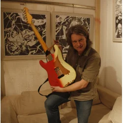 Vintage V6MRHDX Thomas Blug Signature 'Summer of love' Elektrisk Guitar