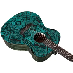 Tyma V-3E Maze Grand Auditorium Western Guitar m/mikrofon inkl. luksus taske 