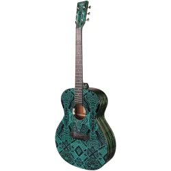 Tyma V-3E Maze Grand Auditorium Western Guitar m/mikrofon inkl. luksus taske 