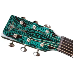 Tyma V-3E Maze Grand Auditorium Western Guitar m/mikrofon inkl. luksus taske 