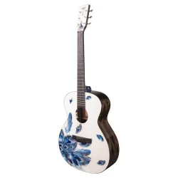 Tyma V-3E PLUM Western Guitar inkl. kraftig transporttaske &amp; rem