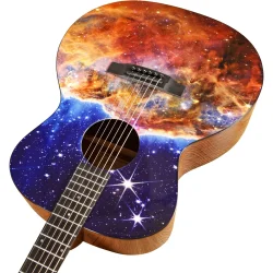 Tyma V-3E SE Stelliferous Era Grand Auditorium Western Guitar m/mikrofon inkl. luksus taske 