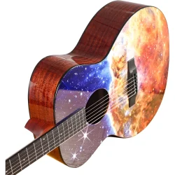 Tyma V-3E SE Stelliferous Era Grand Auditorium Western Guitar m/mikrofon inkl. luksus taske 