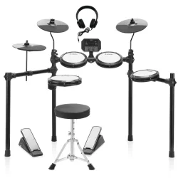 Donner Pocket 7-delt Kompakt Begyder Elektrisk Trommes�t m/180+ lyde &amp; 15 komplette trommes�t