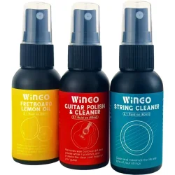Wingo Carekit Komplet Guitar Reng�ringss�t (Fretboard Oil, Polish, String Cleaner &amp; Klude)